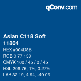 カラーコード: Aslan C118 Soft - 11804 | qconv.com