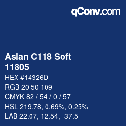 カラーコード: Aslan C118 Soft - 11805 | qconv.com