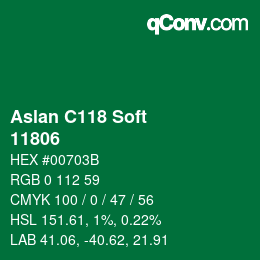 Farbcode: Aslan C118 Soft - 11806 | qconv.com