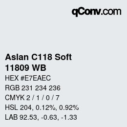 Farbcode: Aslan C118 Soft - 11809 WB | qconv.com