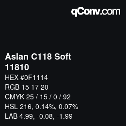 Farbcode: Aslan C118 Soft - 11810 | qconv.com