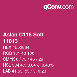 Farbcode: Aslan C118 Soft - 11813 | qconv.com