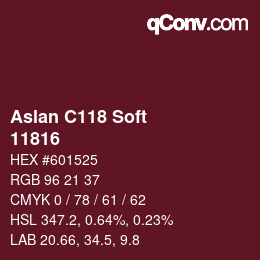 Farbcode: Aslan C118 Soft - 11816 | qconv.com