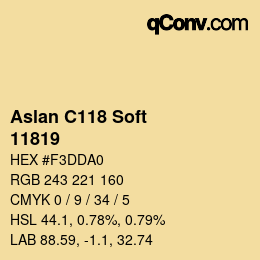 Código de color: Aslan C118 Soft - 11819 | qconv.com