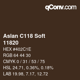 カラーコード: Aslan C118 Soft - 11820 | qconv.com