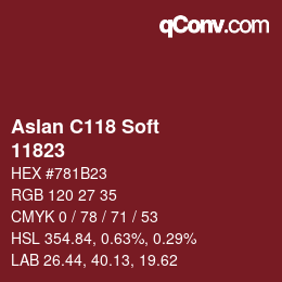 Farbcode: Aslan C118 Soft - 11823 | qconv.com