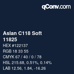 カラーコード: Aslan C118 Soft - 11825 | qconv.com