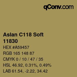 Código de color: Aslan C118 Soft - 11830 | qconv.com