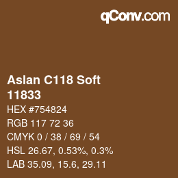 カラーコード: Aslan C118 Soft - 11833 | qconv.com