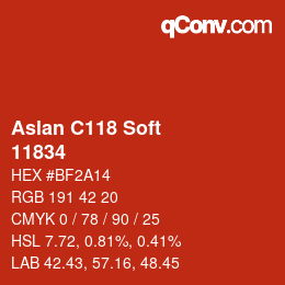 Código de color: Aslan C118 Soft - 11834 | qconv.com