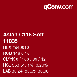 Código de color: Aslan C118 Soft - 11835 | qconv.com