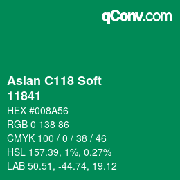 Código de color: Aslan C118 Soft - 11841 | qconv.com