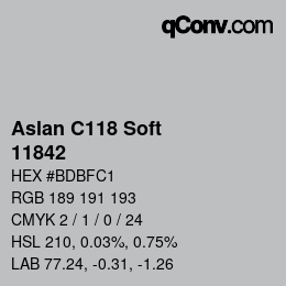 Código de color: Aslan C118 Soft - 11842 | qconv.com