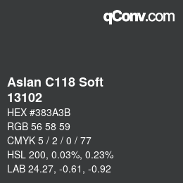 Farbcode: Aslan C118 Soft - 13102 | qconv.com