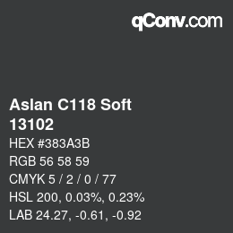 Color code: Aslan C118 Soft - 13102 | qconv.com