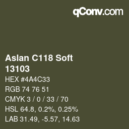 Código de color: Aslan C118 Soft - 13103 | qconv.com