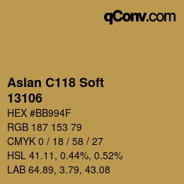 Color code: Aslan C118 Soft - 13106 | qconv.com