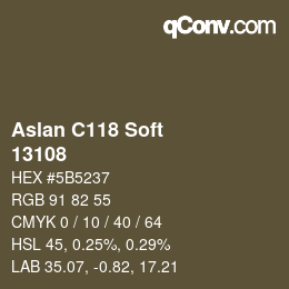 Farbcode: Aslan C118 Soft - 13108 | qconv.com