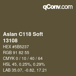 Color code: Aslan C118 Soft - 13108 | qconv.com