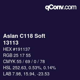 Farbcode: Aslan C118 Soft - 13113 | qconv.com