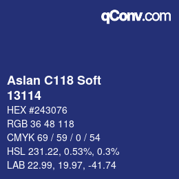 Color code: Aslan C118 Soft - 13114 | qconv.com