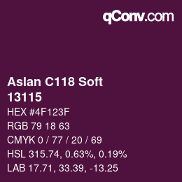 Farbcode: Aslan C118 Soft - 13115 | qconv.com