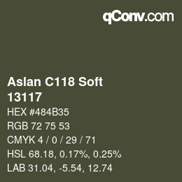 Color code: Aslan C118 Soft - 13117 | qconv.com