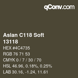 Código de color: Aslan C118 Soft - 13118 | qconv.com