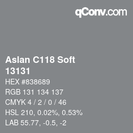 Color code: Aslan C118 Soft - 13131 | qconv.com