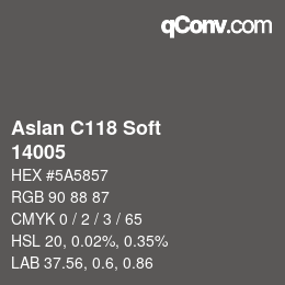 Farbcode: Aslan C118 Soft - 14005 | qconv.com