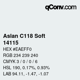 Farbcode: Aslan C118 Soft - 14115 | qconv.com