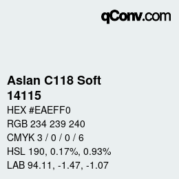 カラーコード: Aslan C118 Soft - 14115 | qconv.com