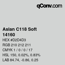 Color code: Aslan C118 Soft - 14160 | qconv.com