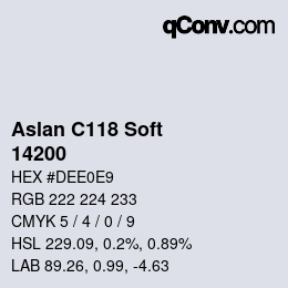 Farbcode: Aslan C118 Soft - 14200 | qconv.com