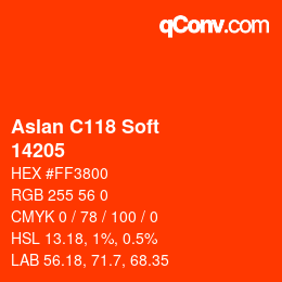 Farbcode: Aslan C118 Soft - 14205 | qconv.com