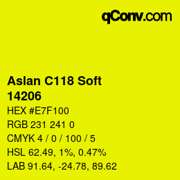 Color code: Aslan C118 Soft - 14206 | qconv.com