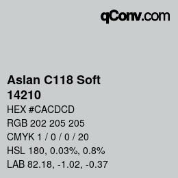 Color code: Aslan C118 Soft - 14210 | qconv.com