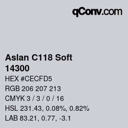 Farbcode: Aslan C118 Soft - 14300 | qconv.com