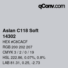 Farbcode: Aslan C118 Soft - 14302 | qconv.com