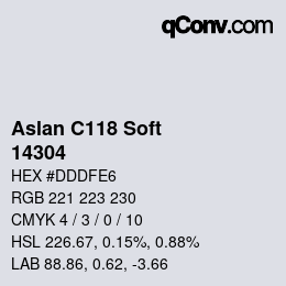 Farbcode: Aslan C118 Soft - 14304 | qconv.com
