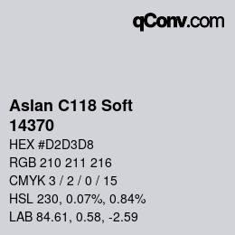 Color code: Aslan C118 Soft - 14370 | qconv.com