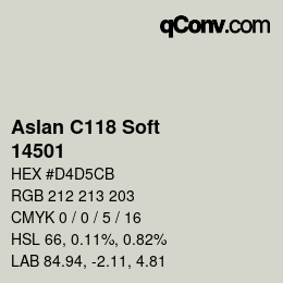 Farbcode: Aslan C118 Soft - 14501 | qconv.com