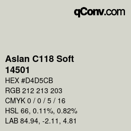 カラーコード: Aslan C118 Soft - 14501 | qconv.com