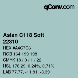 Código de color: Aslan C118 Soft - 22310 | qconv.com