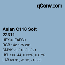 Color code: Aslan C118 Soft - 22311 | qconv.com