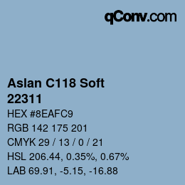 Code couleur: Aslan C118 Soft - 22311 | qconv.com