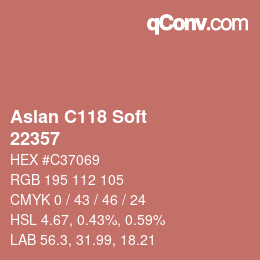 Farbcode: Aslan C118 Soft - 22357 | qconv.com