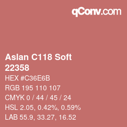 Farbcode: Aslan C118 Soft - 22358 | qconv.com