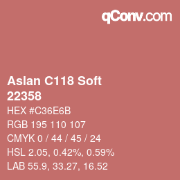 Color code: Aslan C118 Soft - 22358 | qconv.com