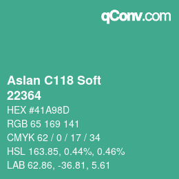 Code couleur: Aslan C118 Soft - 22364 | qconv.com